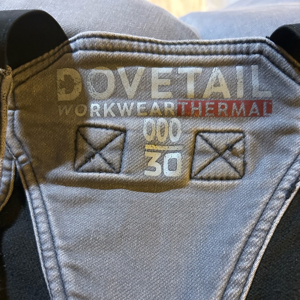Freshley Overall Drop Seat - Grey Thermal Dovetail Workwear Size 000 Nwt — image 5 of 8